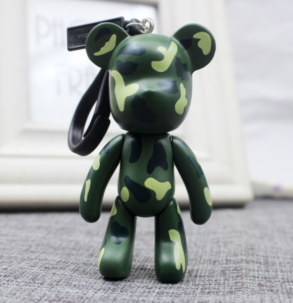 

Брелок Bearbrick, украшение для ключей, подвеска "Мишка хаки", Зелёный