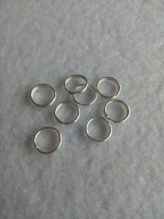 

Кольцо соединительное двойное 7мм/2шт серебро