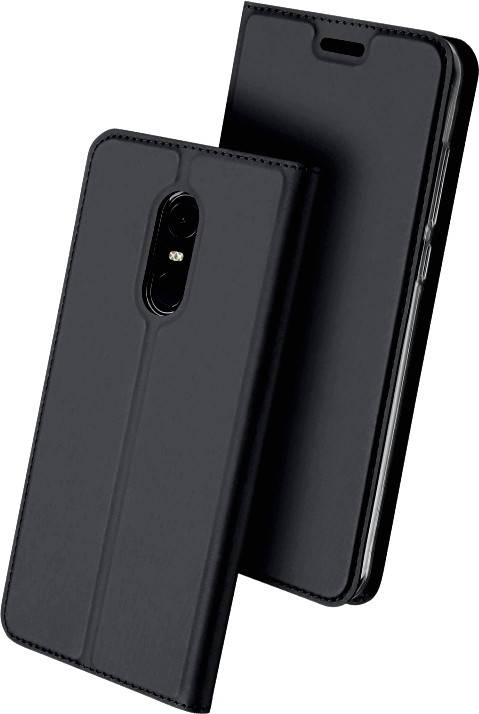 

Чехол книжка для Xiaomi Redmi 5 Plus Черный магнит