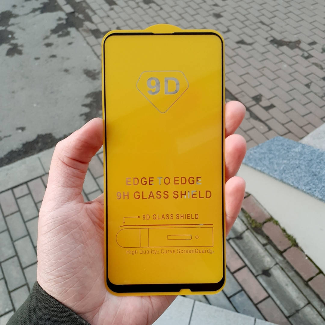 

Скло захисне Huawei P Smart Z Full Glue Black техпак повна поклейка, Черный