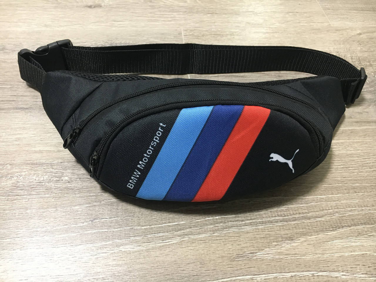 

Сумка-бананка с принтом BMW, Черный