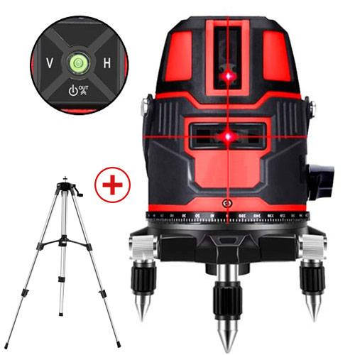 

Лазерный уровень, нивелир, 5 линий 6 точек АКБ Hilda LS-050, штатив 1.2м