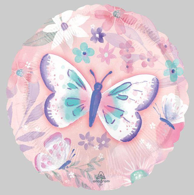 

А 18" Flutters Foil Balloon. Фольгированный шар, Розовый