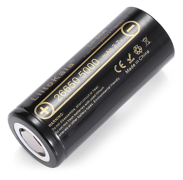 

Аккумулятор литиевый Li-On высоко-токовый промышленный 26650 LiitoKala 5000 mAh 25A
