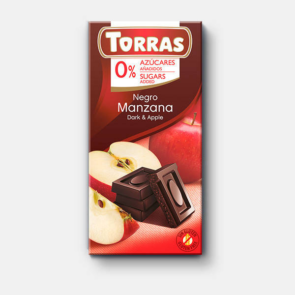 

Шоколад Torras Negro Manzana (яблоко) 0% sugars 75g