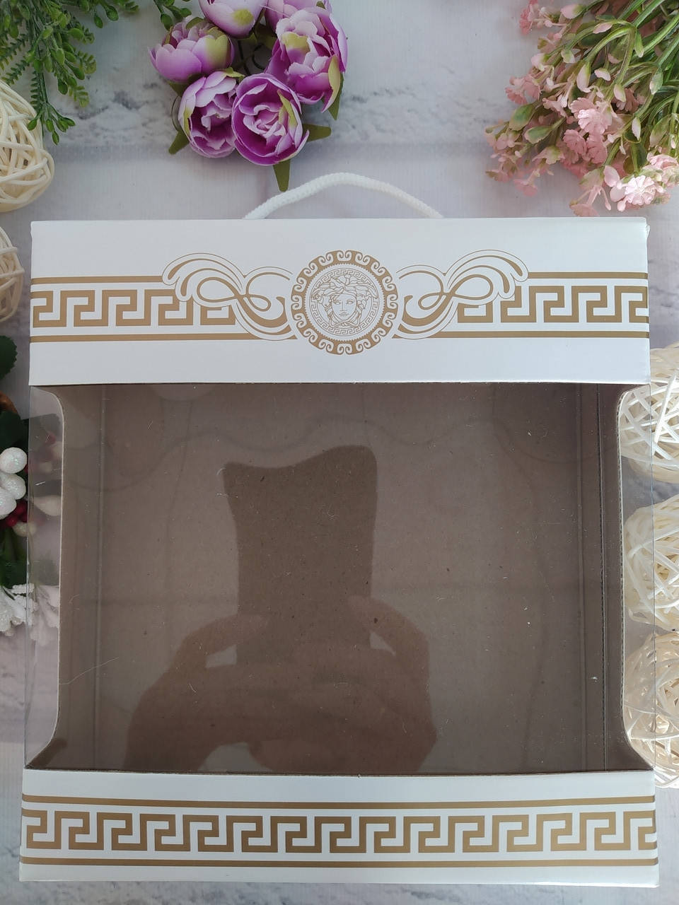 

Коробка подарочная для полотенца 18*19*6 см. упаковка подарочная гофра, Разные цвета