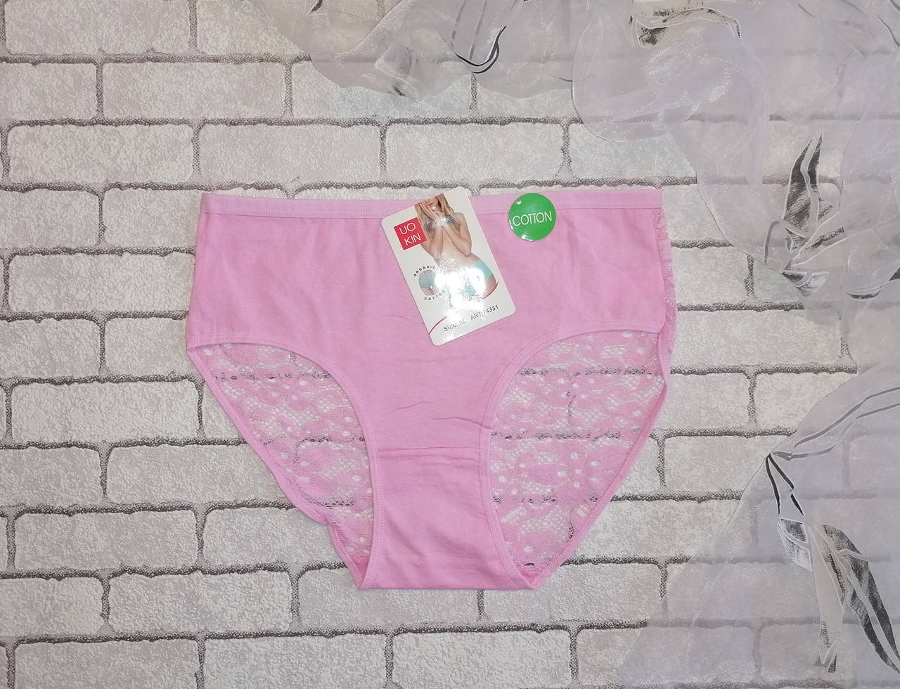 

Трусики х/б кружевные сзади 48-56 размер. Нижнее женское белье, Разные цвета