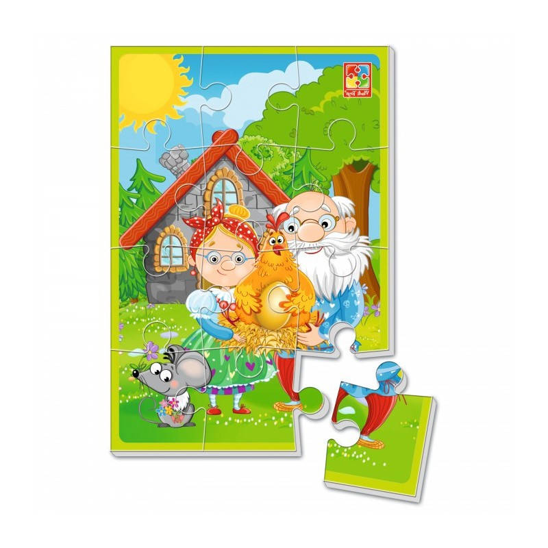 

Мягкие пазлы Vladi Toys А5 Курочка Ряба 12 элементов (VT1103-69)