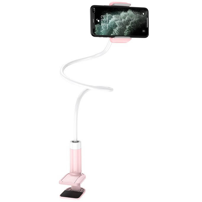 

Подставка с прищепкой для телефона 70см HOCO Balu mobile phone stand PH23 Бело-розовый