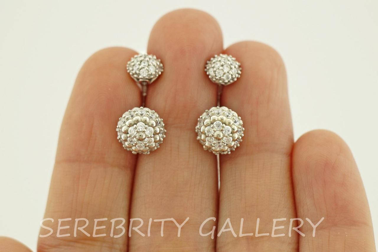 

Серебряные серьги Клариса белое I 262784 Rd W