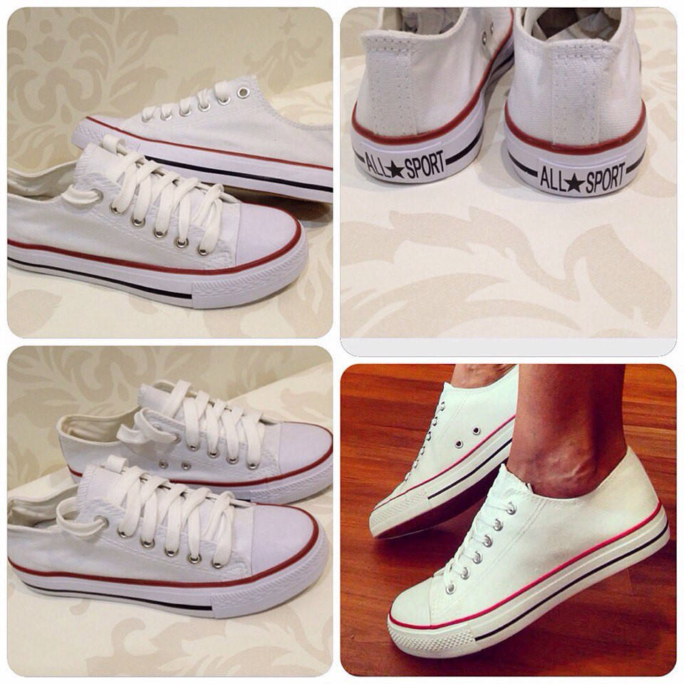 

Кеды Converse style белые, Черный