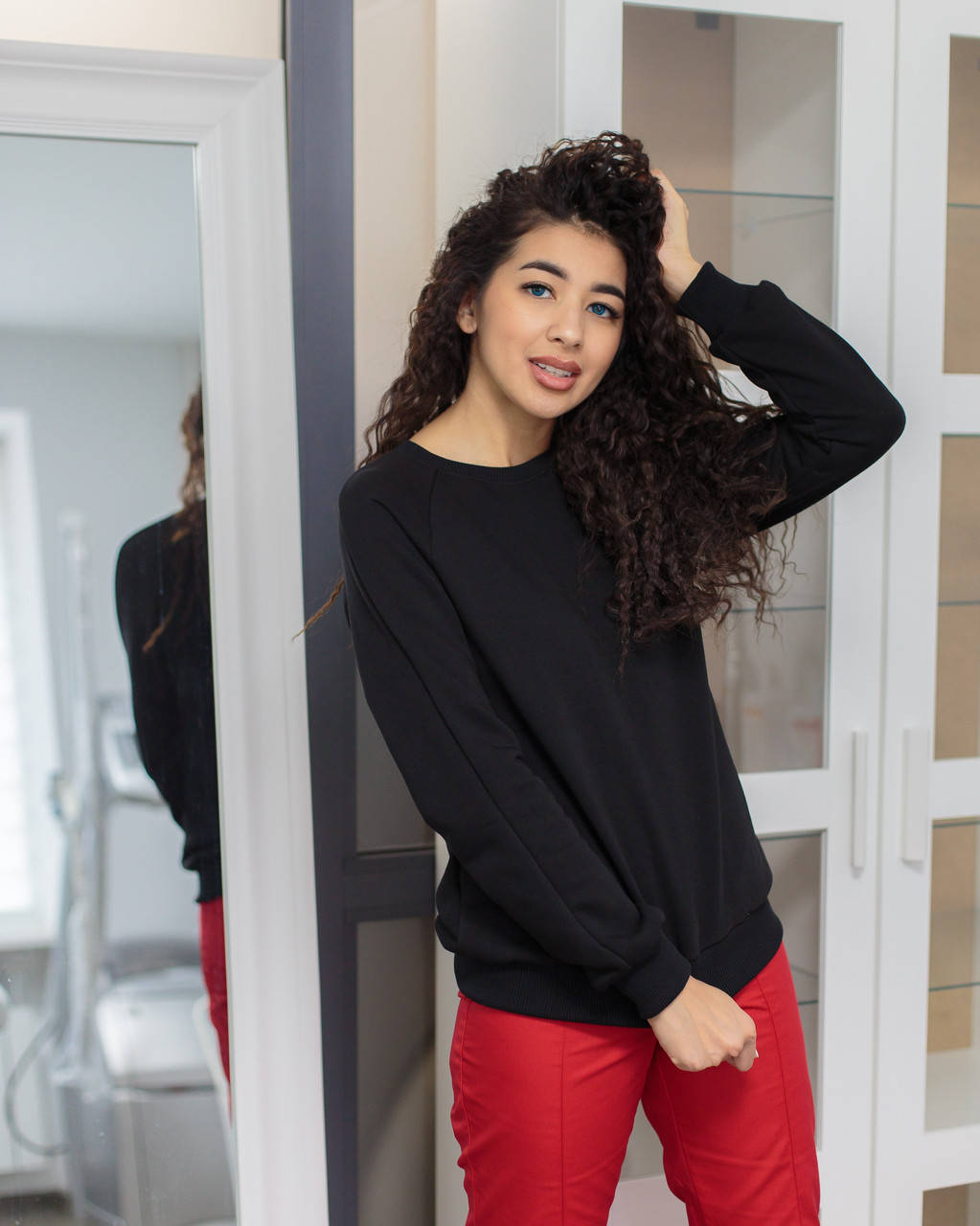 

Женский реглан для медиков и beauty-мастеров черный р-р. ХL