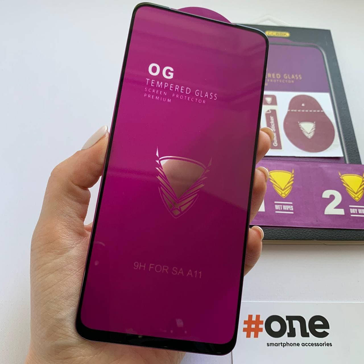 

Защитное стекло для Samsung Galaxy A11 5D OG на весь экран стекло на телефон самсунг а11 черное, Черный