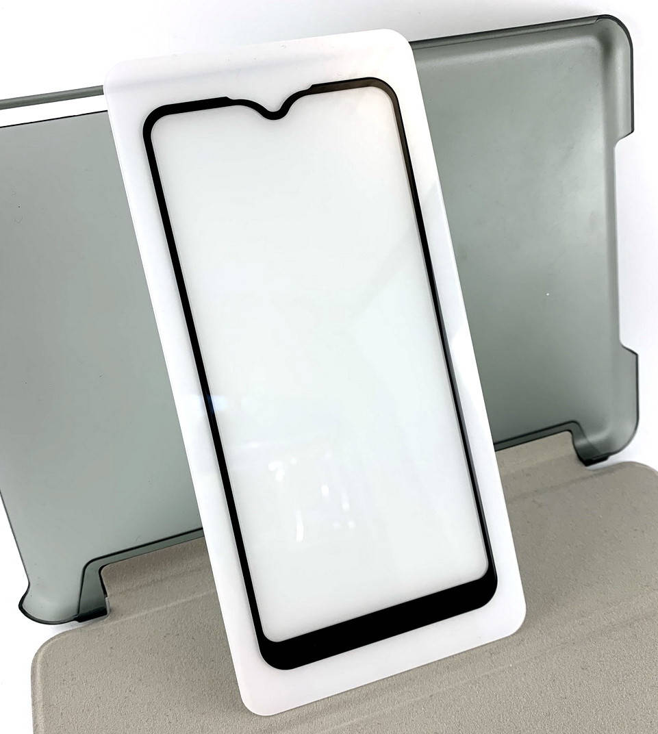 

Samsung A01, A015 защитное стекло на телефон противоударное Avantis 5D full glue Black черное, Черный