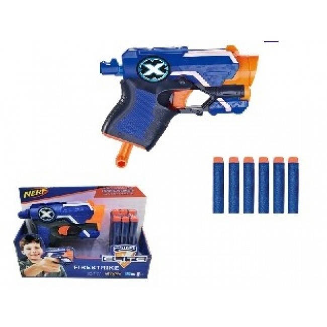 

Бластер NERF арт 7061 с мягкими патронами кор.20*5,2*16,5 /96/, Синий