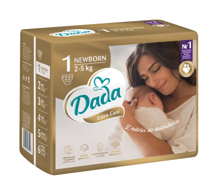 

Підгузки Dada extra care 1 (2-5 кг) 23 шт 8594159081123