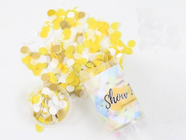 

Хлопушка многоразовая Push Pop с желтым конфетти (17 см)