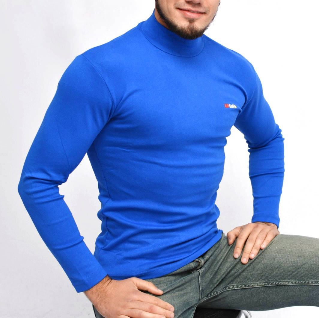 

Мужской гольф (стойка) - воротник без отворота | цвет електрик XL (48-50)