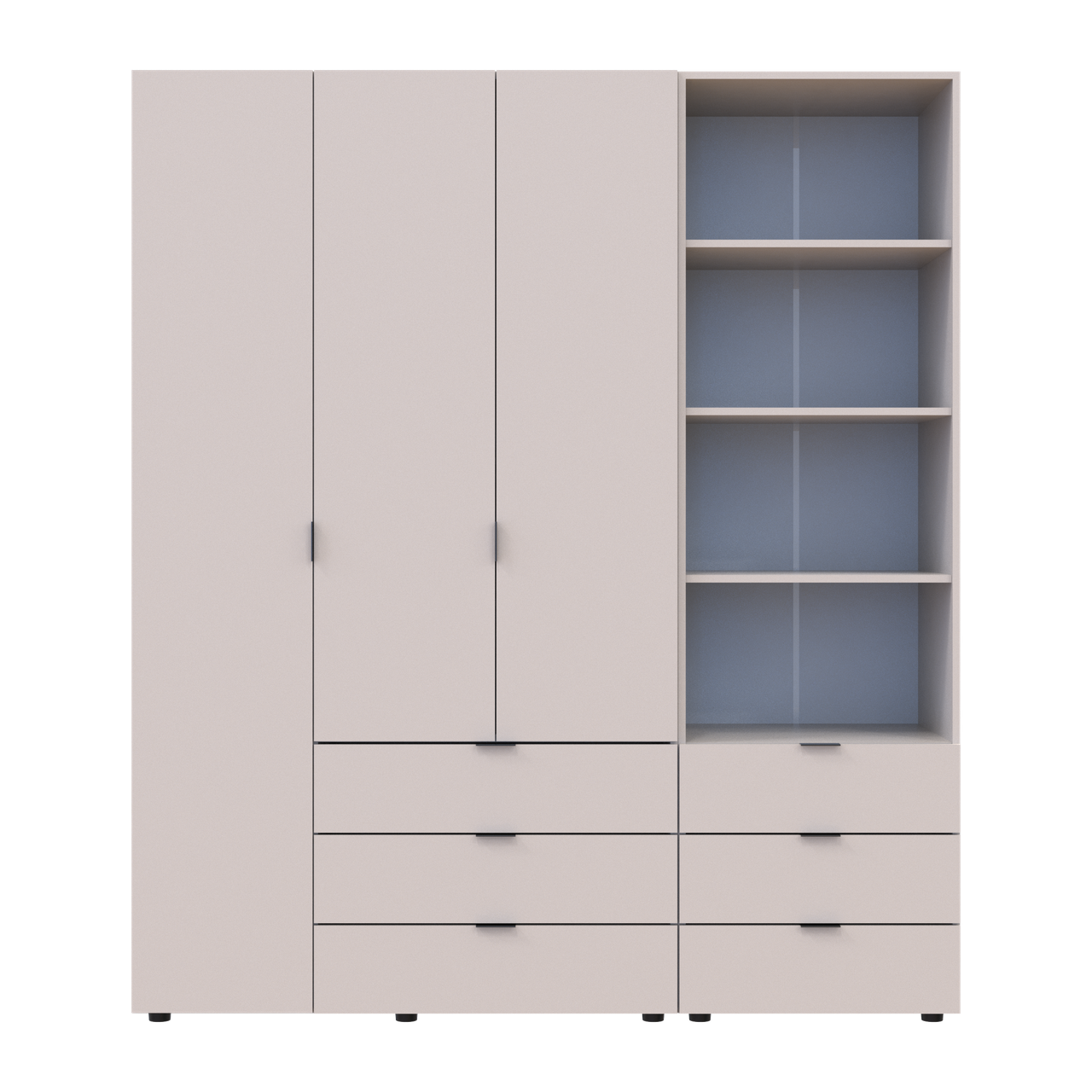 Шафа для одягу Doros Гелар Кашемір 3ДСП з пеналом 176.2х49.5х203.4 (42005175) 5