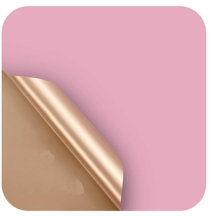 

Калька двухсторонняя розовый - золото 60х60 см (20 штук)