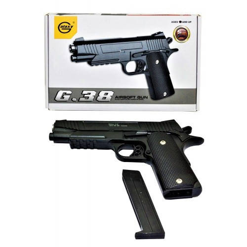 

Игрушечный пистолет "Colt" Galaxy G38 металл, на пульках, Черный