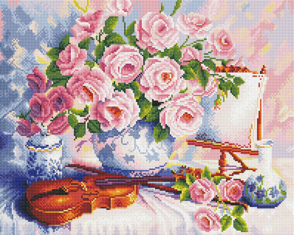 

Набор алмазной мозаики ColorArt Розы и скрипка 40х50см SP050