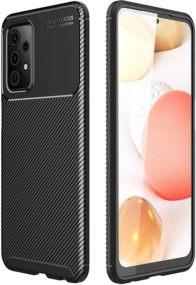 

Чехол накладка Autofocus Carbon Samsung Galaxy A52 A525 (Самсунг Галакси А52), Черный