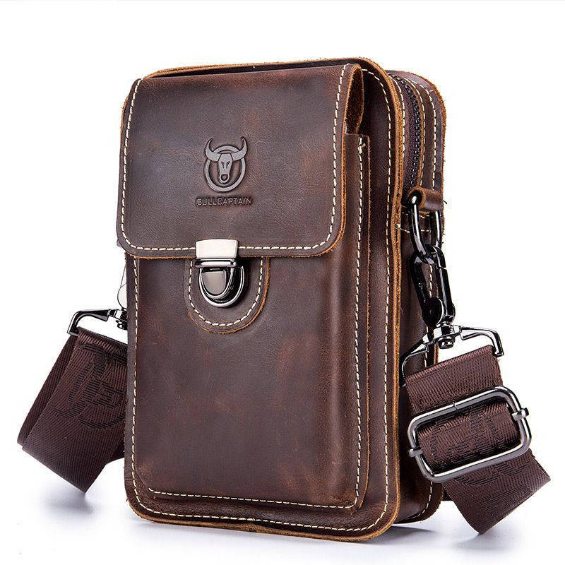 

Напоясная сумка Bull T0075 из кожи Crazy Horse с ремешком