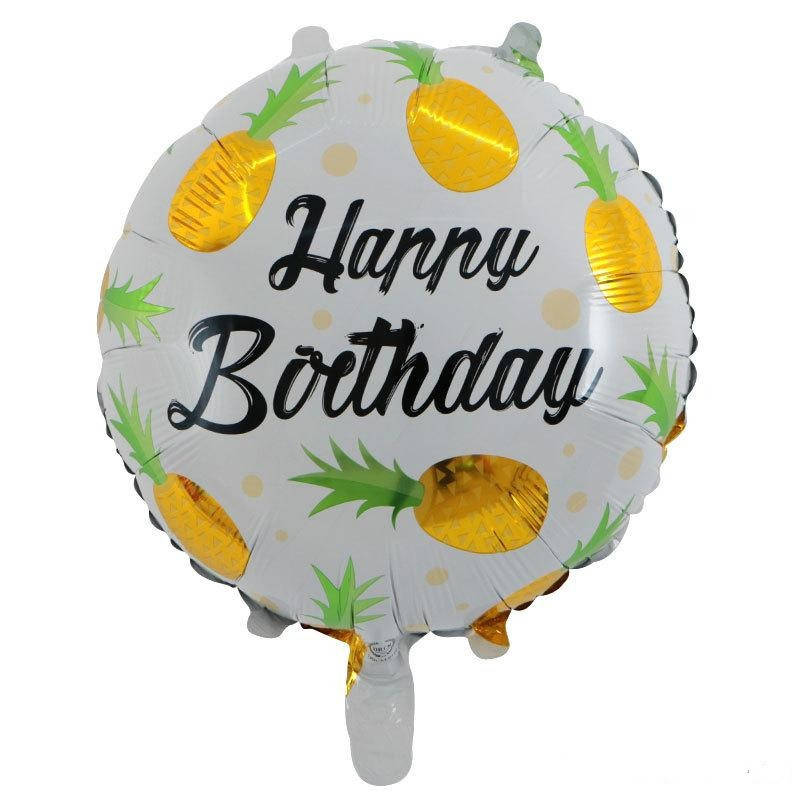 

Фольгированный шар Happy Birthday Ананас желтый, 45*45 см, Разные цвета