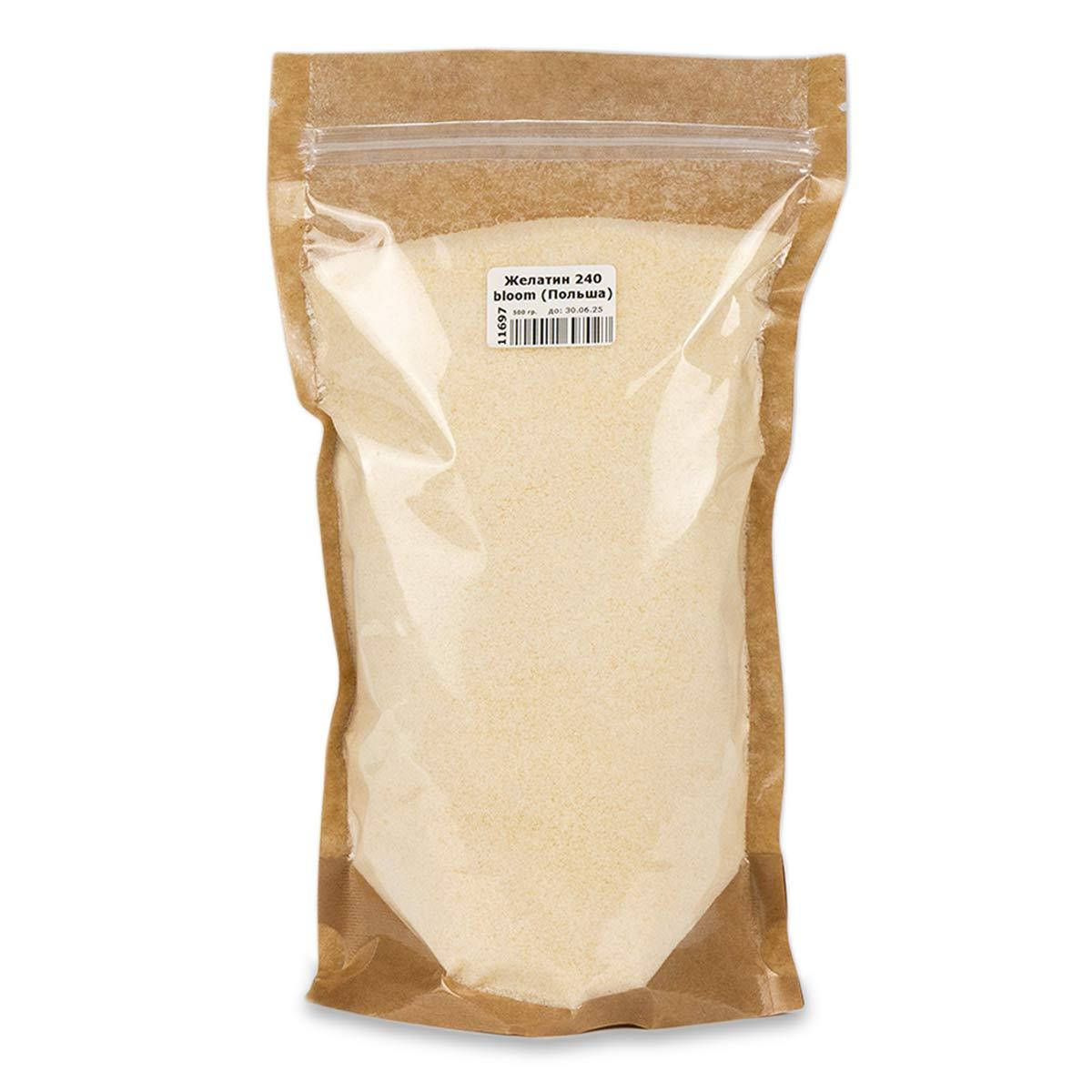 

Желатин 240 bloom (Польша) (500 гр.)