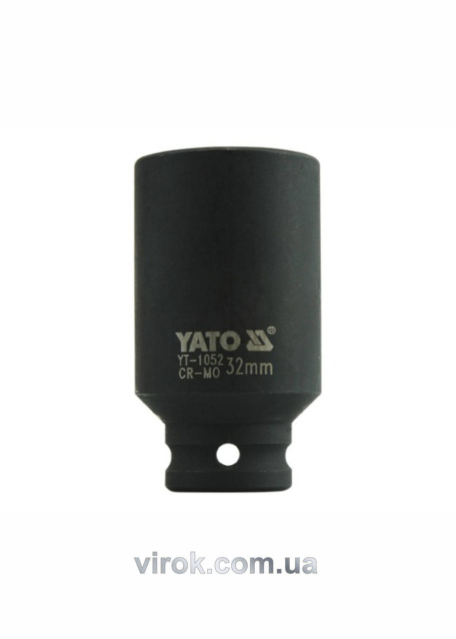 

Головка торцевая ударная шестигранная YATO 1/2" М32 х 78 мм YT-1052