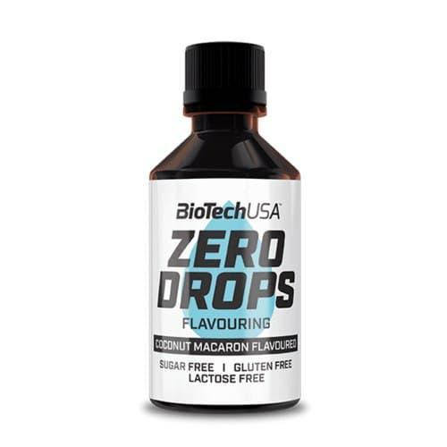 

Ароматизатор с подсластителем без сахара BioTech Zero Drops (50 мл) кокосовый макарон