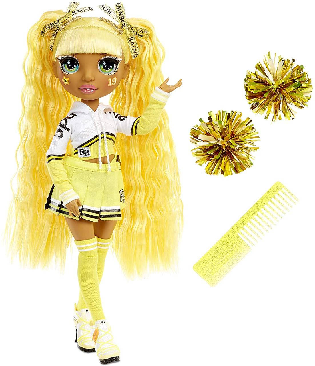 

Кукла Rainbow High Cheer Sunny Madison -желтая модная кукла болельщицы