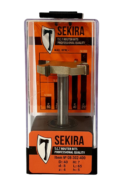 

Фреза SEKIRA D40 H7 d8 L65 z4 h5 для слэба (08-302-400)