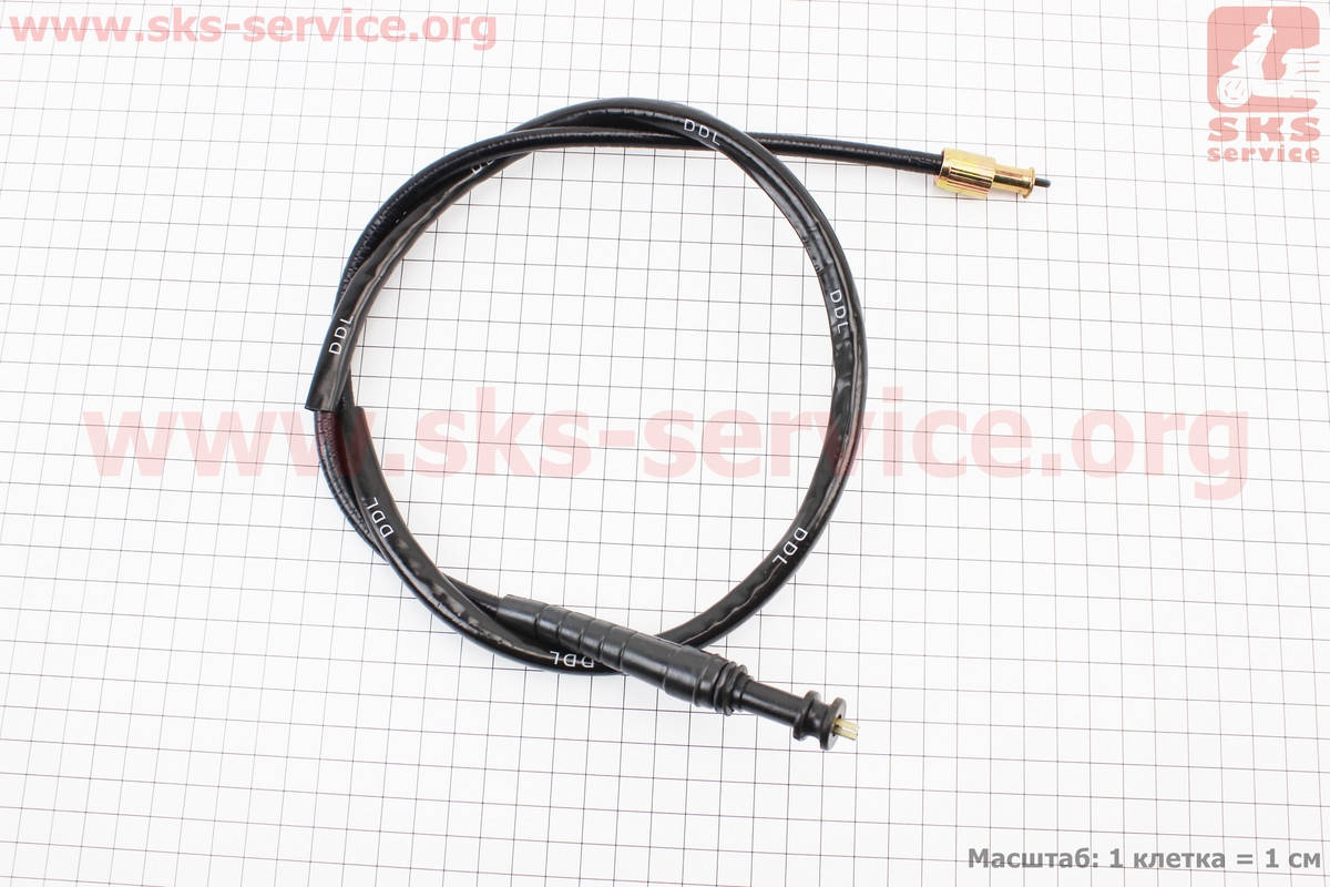 

Трос спидометра (квадрат-вилка, гайка-шток толстый) (трос 102см; кожух 100см) (305059)