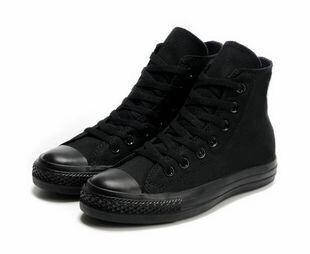 

Высокие полностью черные кеды Converse All Star 35-46р, Черный