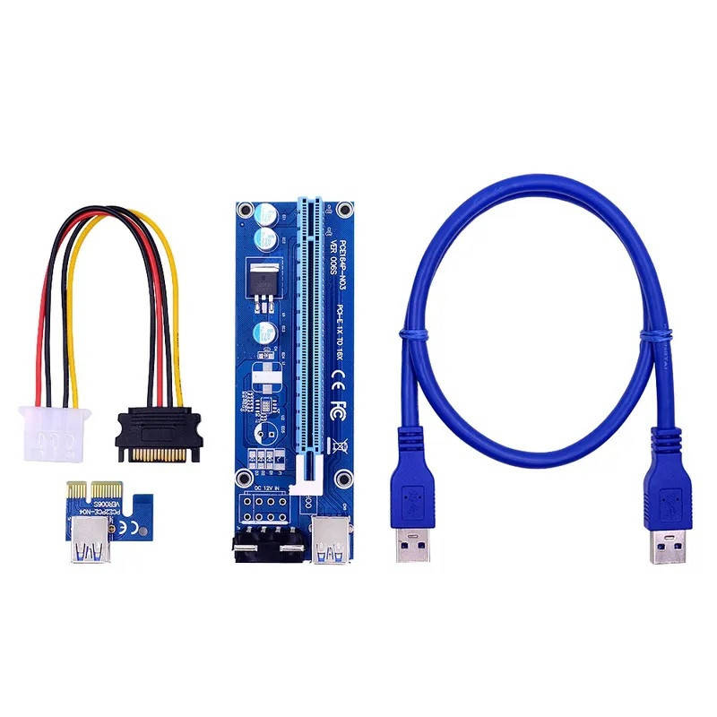 

Райзер 006S 15pin SATA - 4pin IDE Riser для видеокарт кабель 60см