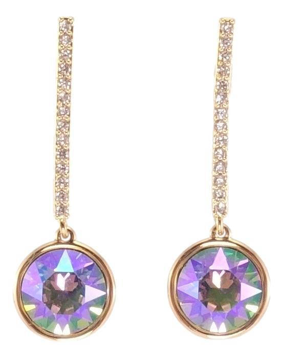 

Серьги ХР Позолота 18К с кр-ми Swarovski подвески на гвоздиках "Кристаллы Paradise Shine на дорожке циркония"