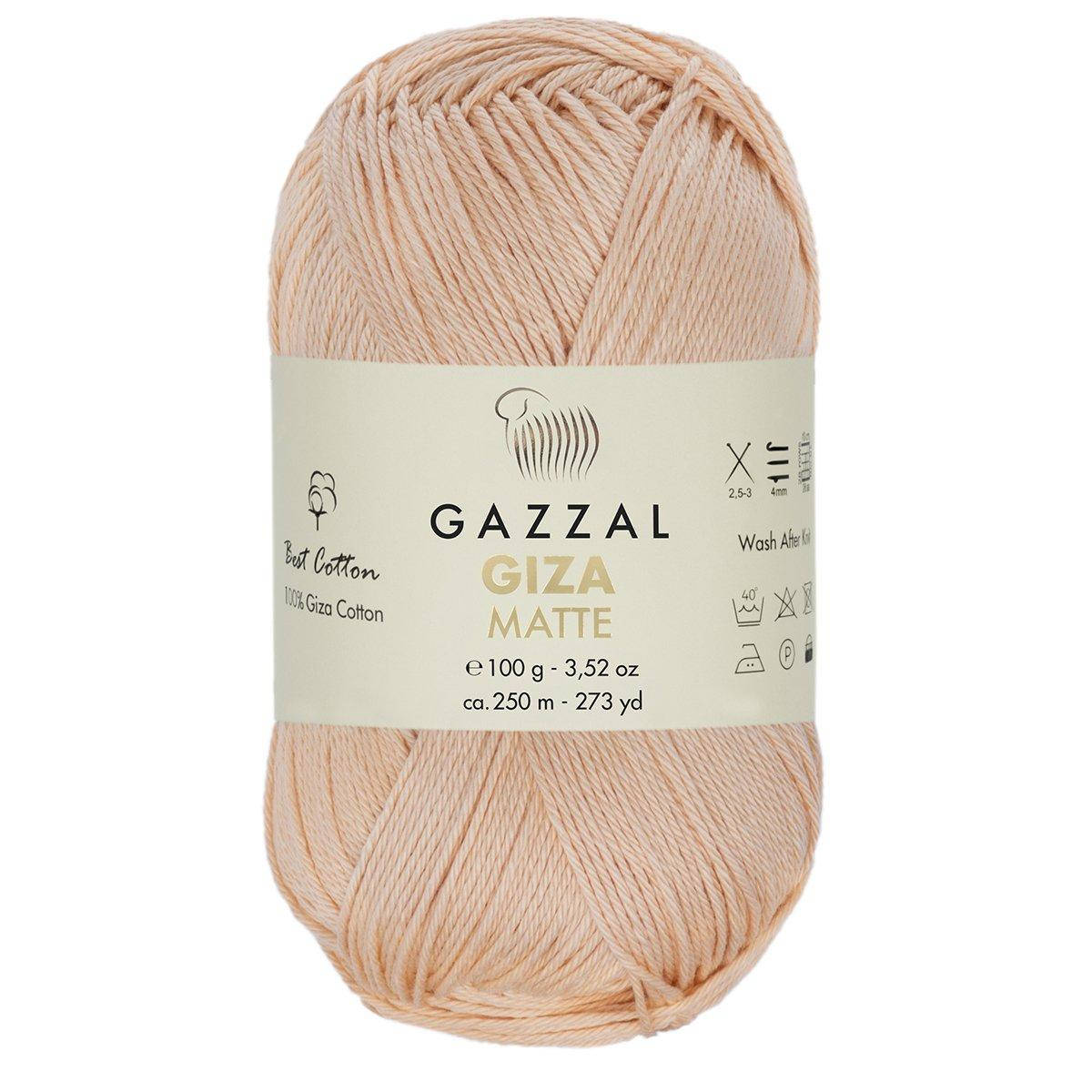 

Gazzal Giza Matte (Газзал Гиза Матте) № 5553 персиковый (Пряжа хлопок, нитки для вязания)