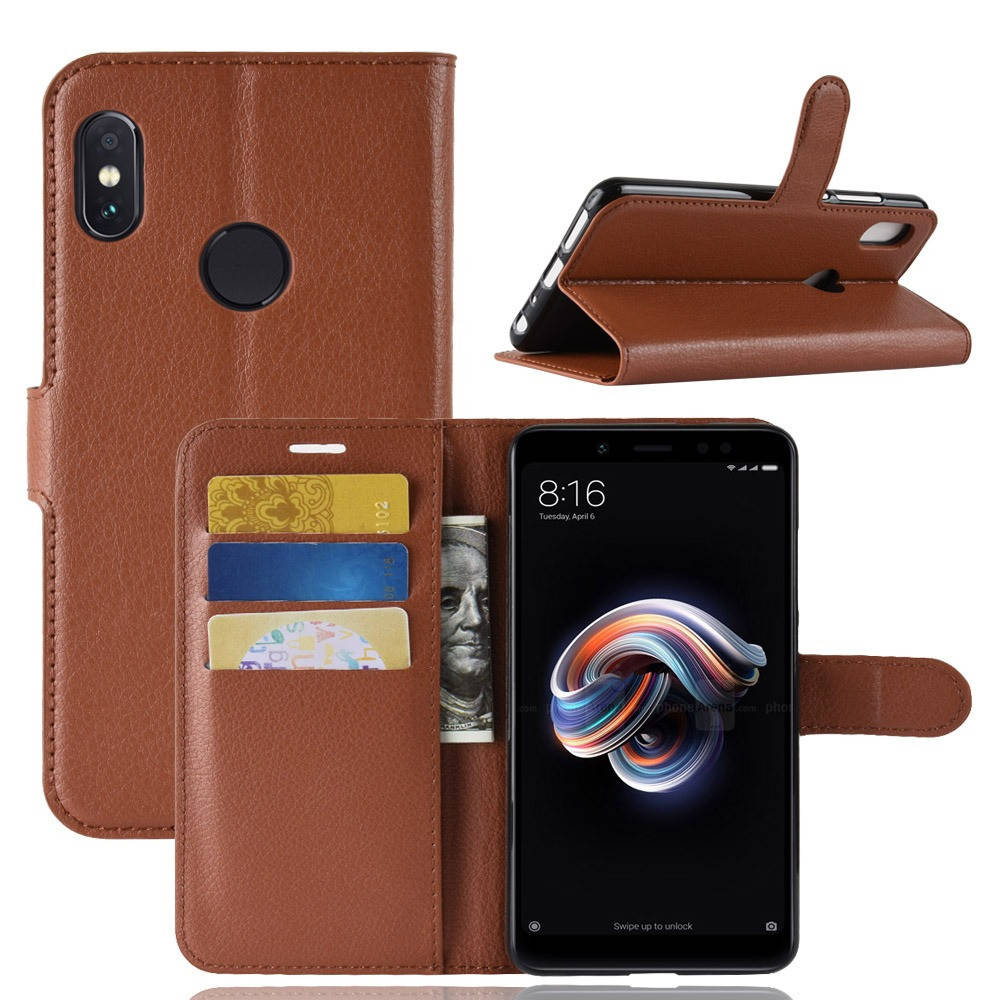 

Чехол-книжка Litchie Wallet для Xiaomi Redmi Note 5 Brown, Коричневый