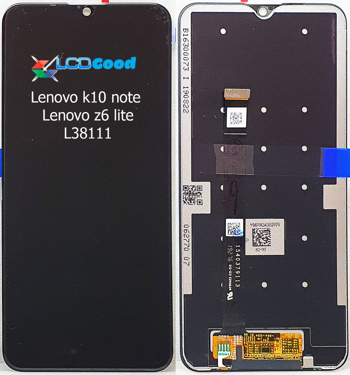 

Модуль ( дисплей + сенсор ) Lenovo k10 Note / Z6 lite L38111 чорний, Черный
