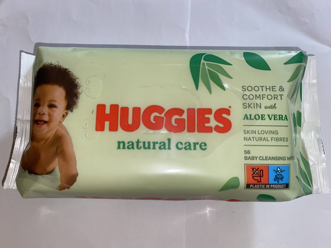 

Дитячі вологі серветки Huggies Natural Care Aloe Vera 56 шт.