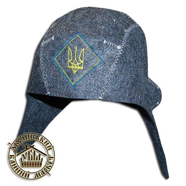 

"Танкист с гербом", шапка для бани (полушерсть)