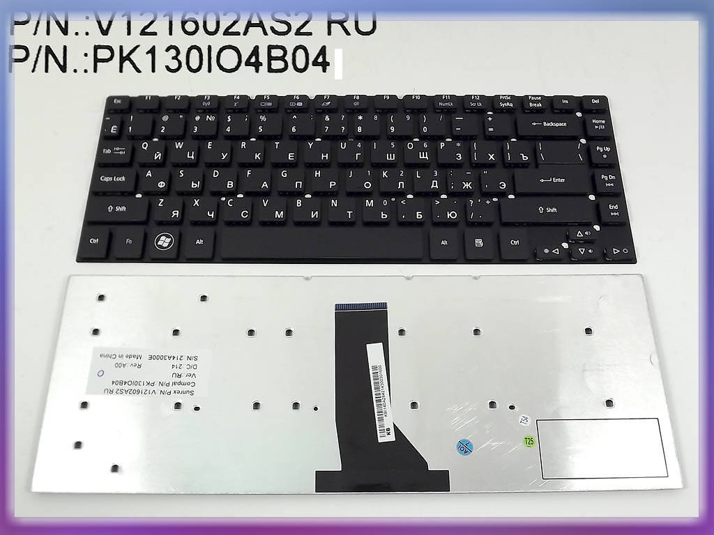 

Клавиатура для ACER Aspire ES1-411, ES1-431, ES1-511 ( RU Black )., Черный