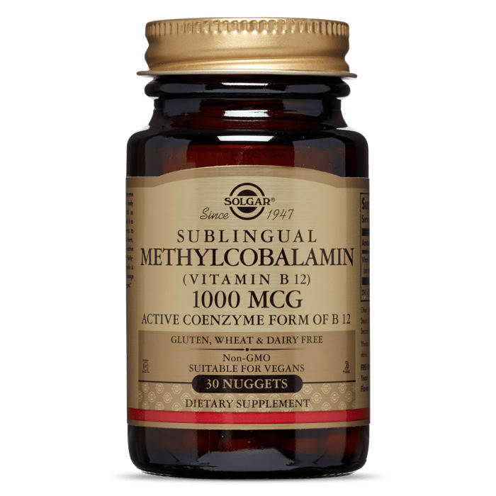 

Витамин В12 (метилкобаламин), Vitamin B12, Solgar, 1000 мкг, 30 таблеток (SOL-01950)