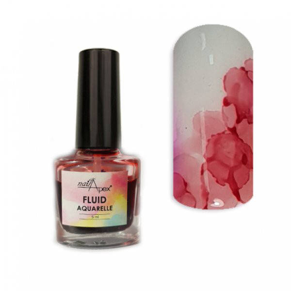 

Nailapex Fluid Aquarelle - акварельный лак № 06 красно-бордовый, 5 мл, Красный