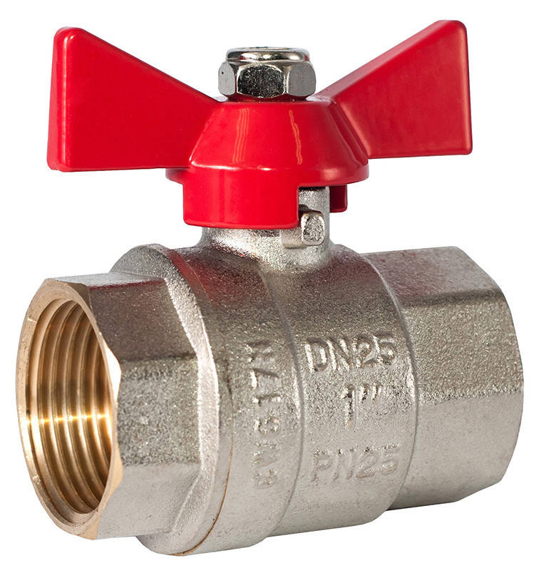 

Кран шаровой 1/2"ВВ красная бабочка RSk Италия 25/200, Красный