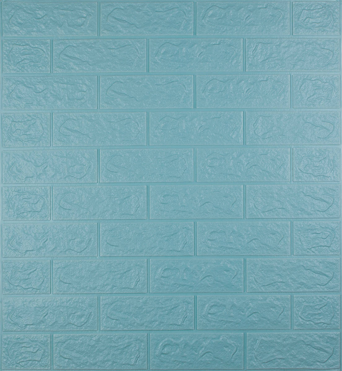 

Самоклеющаяся декоративная 3D панель под бирюзовый кирпич 700x770x5мм