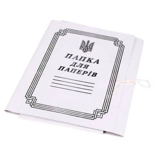 

Папка на завязках А4, картон