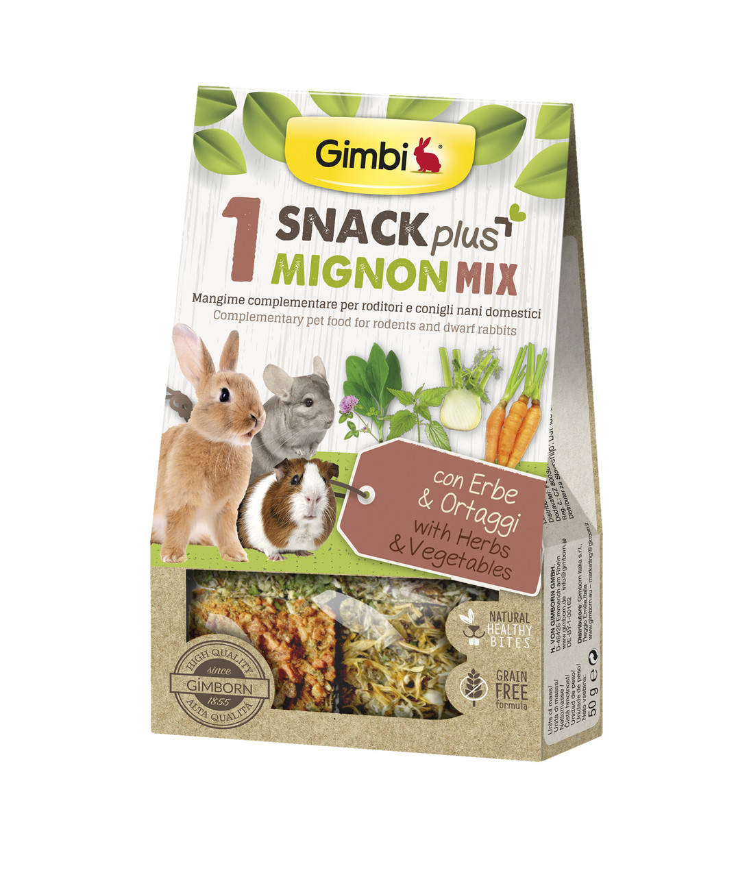

GimBi Mignon Mix Ласощі для гризунів трави і овочі, 50г